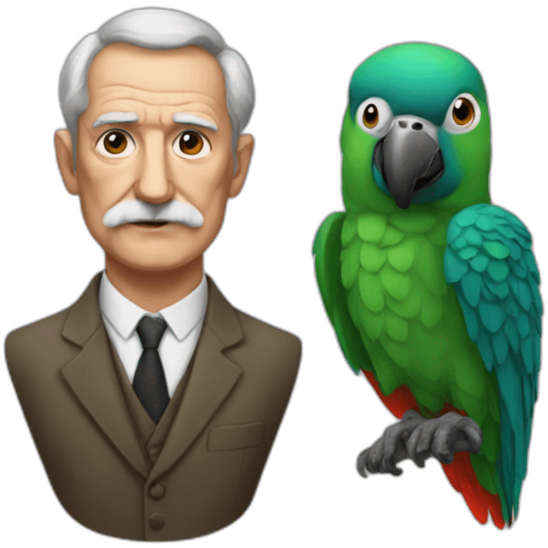 Freud and parrot emoji