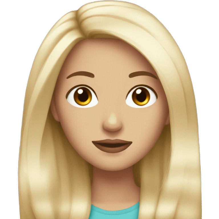 White girl straight hair Latina emoji