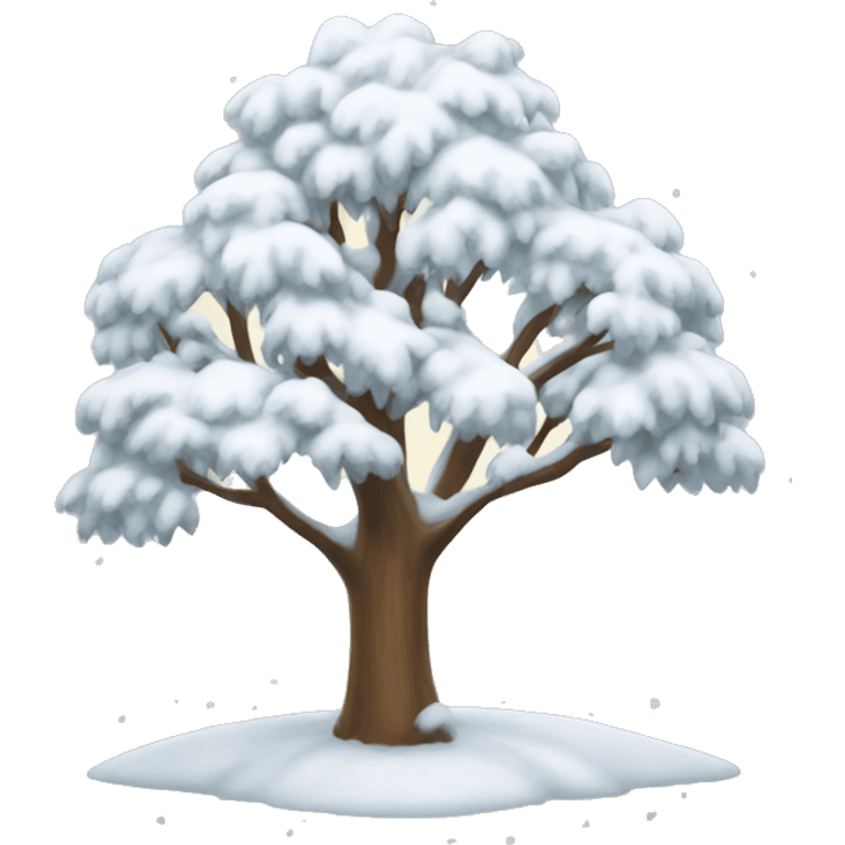 Snowy tree emoji