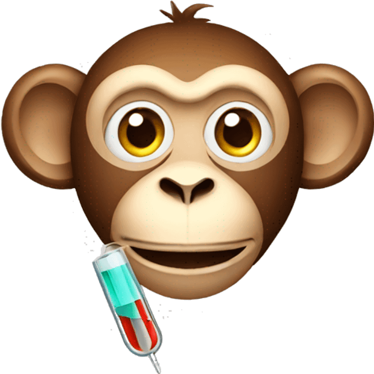 monkey face with thermometer emoji