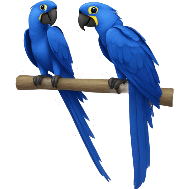 Hyacinth Macaw pair Full Body emoji