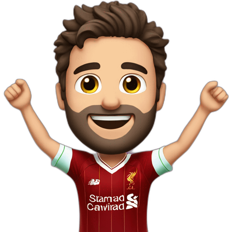 Diego jota celebration with Liverpool kit emoji