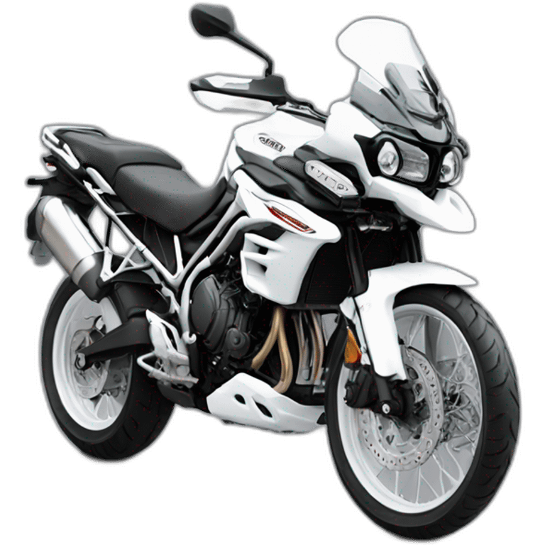 Triumph Tiger 800 white emoji