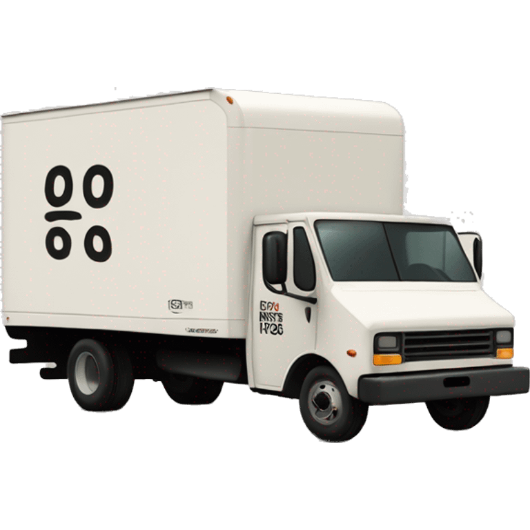 Boxtruck with letters "PGS” on the side emoji