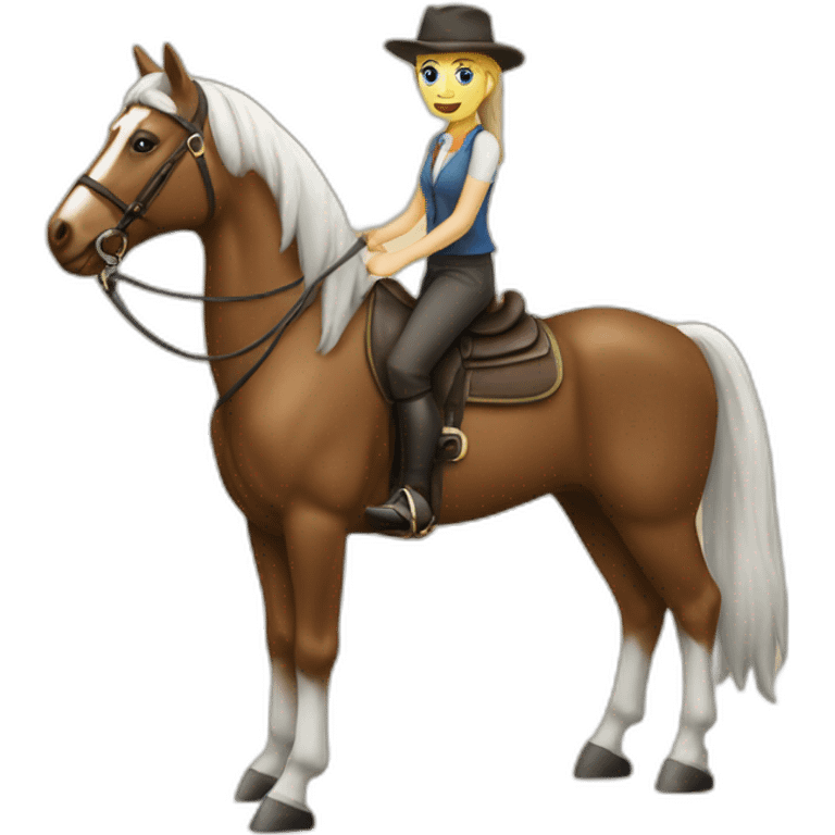 Chat sur cheval emoji