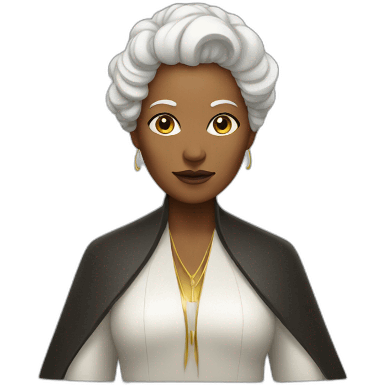 femalespiritual leader in futurist style emoji