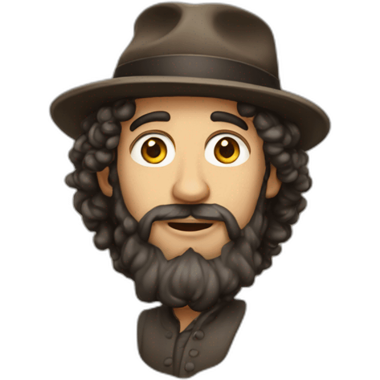 jew with long curls and hat emoji