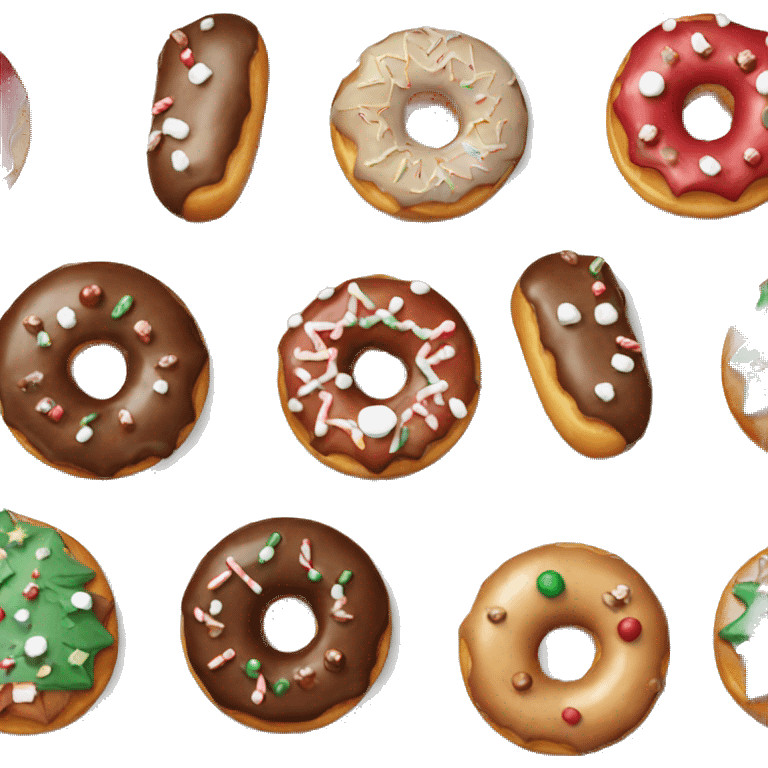 Christmas donut emoji