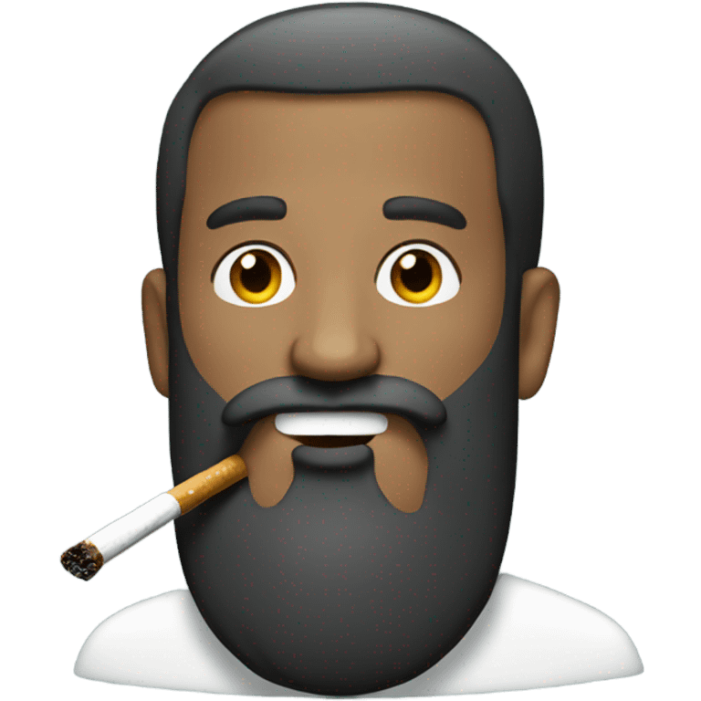 Man beard smoking  emoji