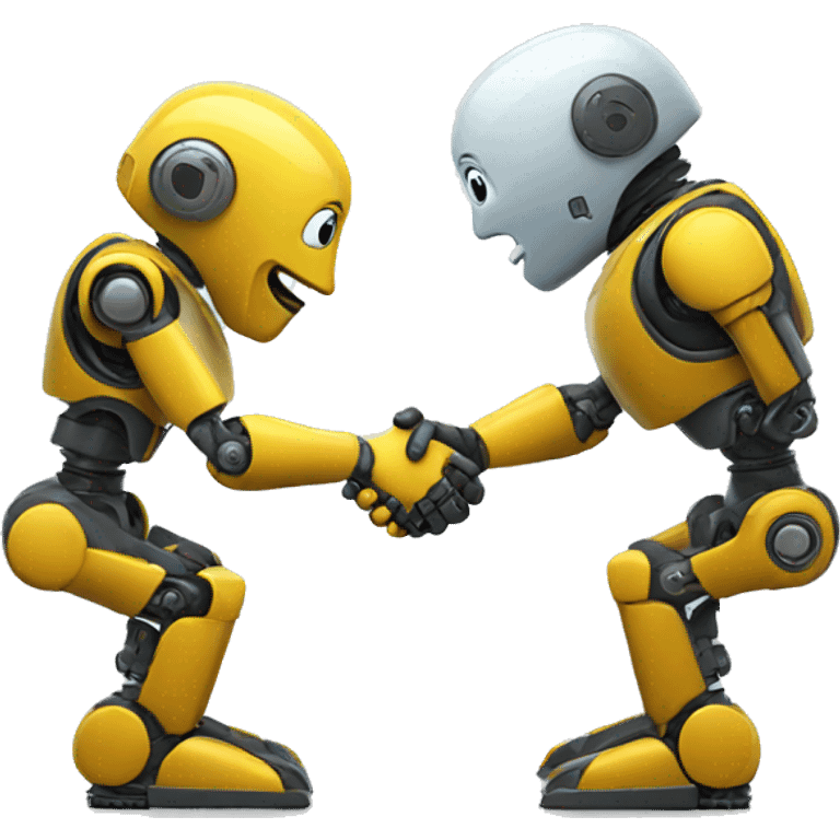 robots shaking hands emoji