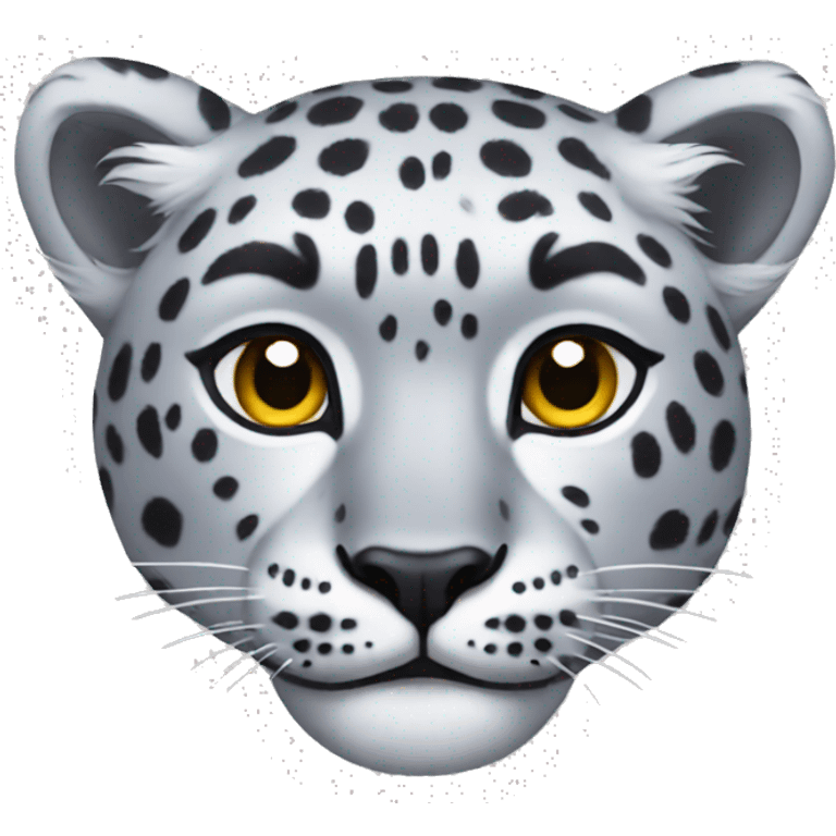 Snow leopard emoji full body emoji