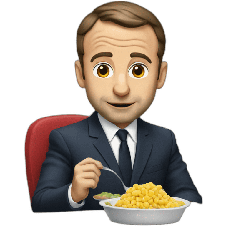 Macron qui mange un rat emoji