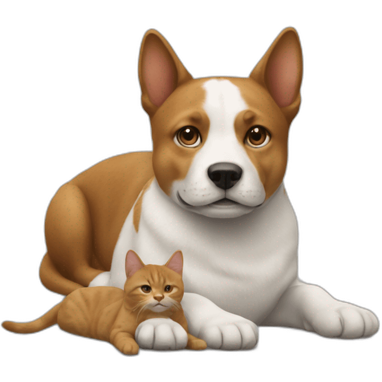 Un chat et un chien emoji