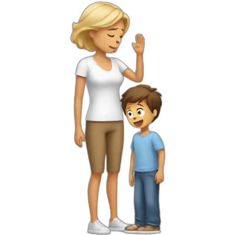 mom slaps her son emoji