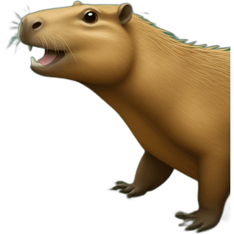 Capibara sur un crocodile emoji