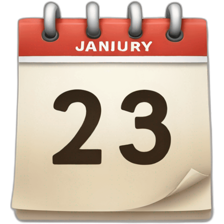 single date calendar for 24 January  emoji