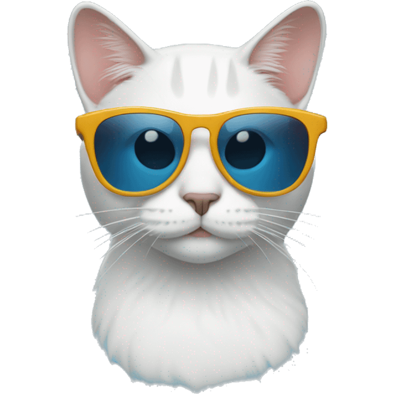 Cat with sunglasses blu emoji