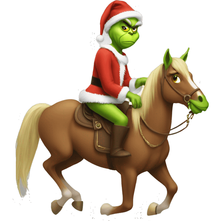 Grinch on a horse emoji