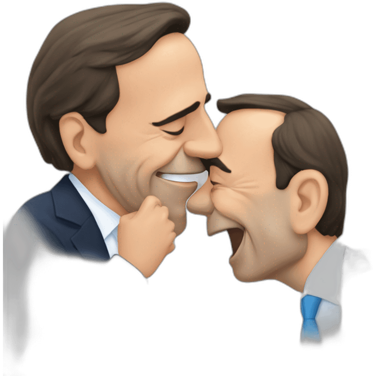 jose maria aznar kissing mariano rajoy emoji