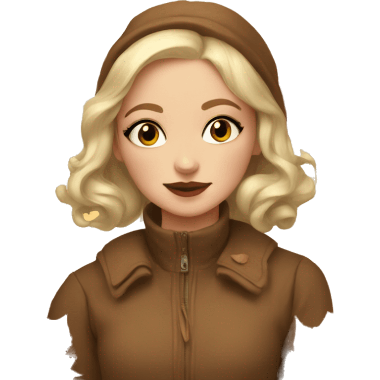 autumn + vintage girl tehm emoji