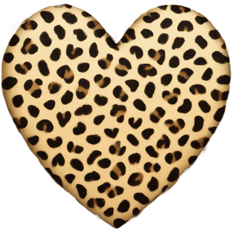 leopard print heart emoji