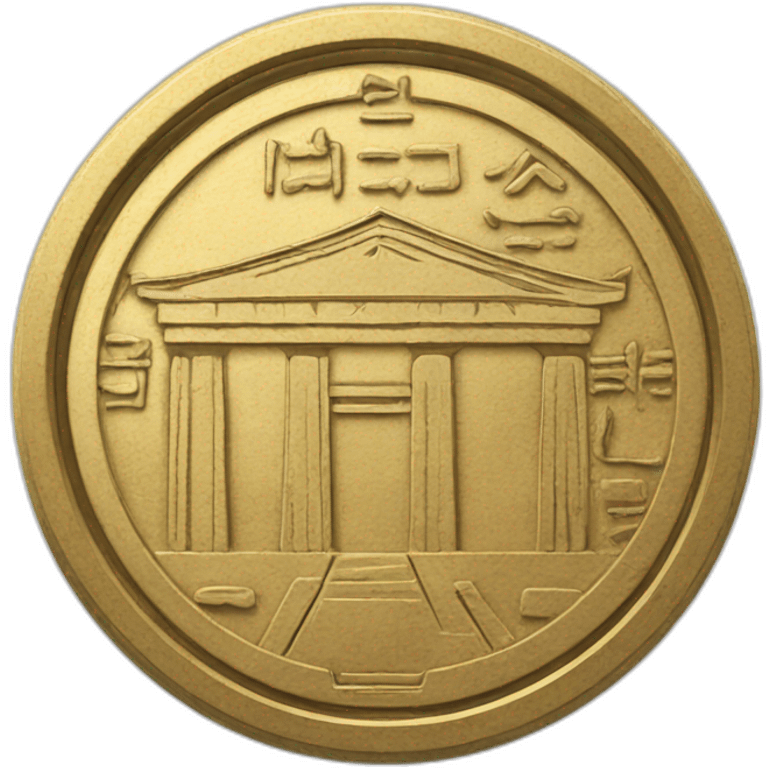 Coin with hieroglyph  emoji