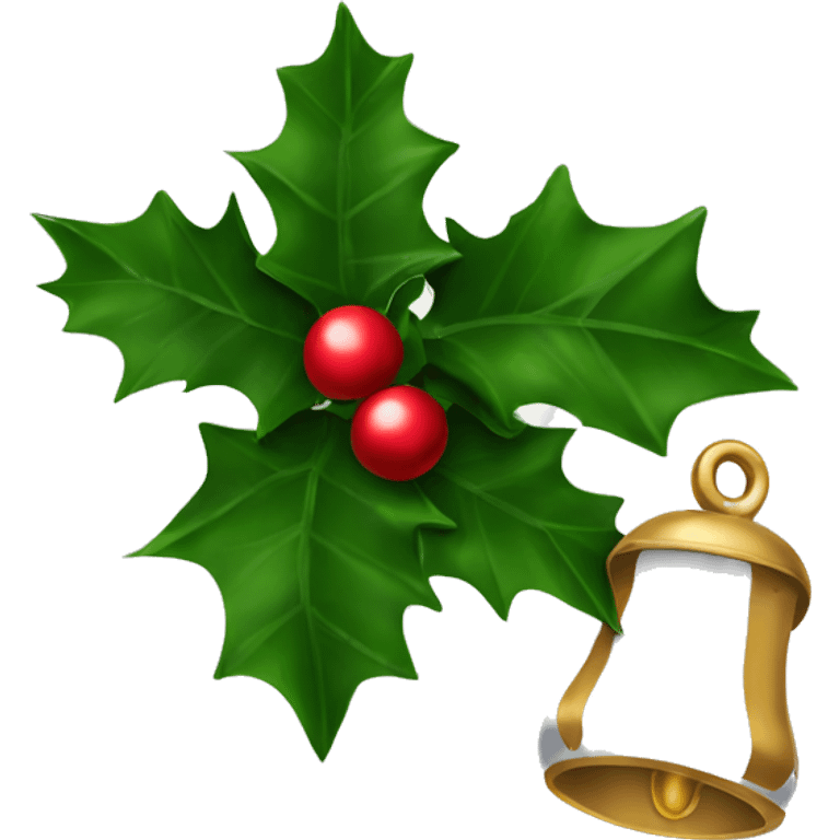 Christmas holly and bells emoji