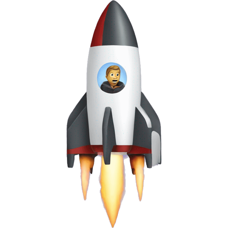 a person on a rocket emoji