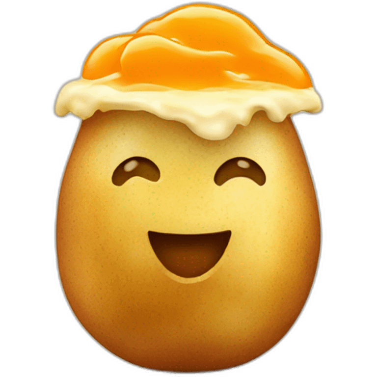 potatoes with orange sauce emoji