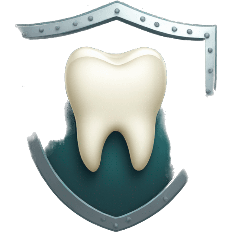 tooth behind shield emoji