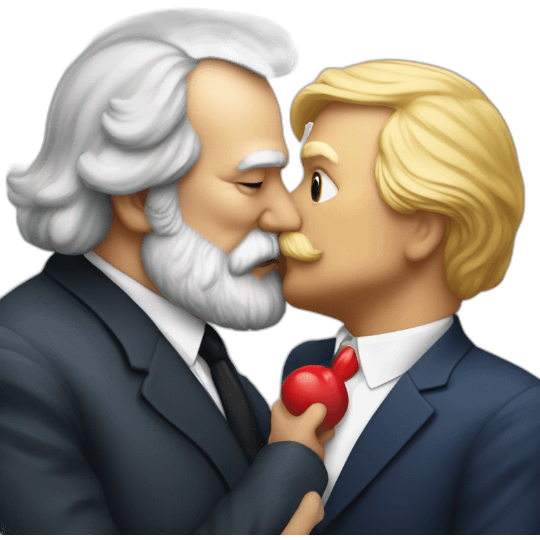 karl marx kissing donald trump emoji