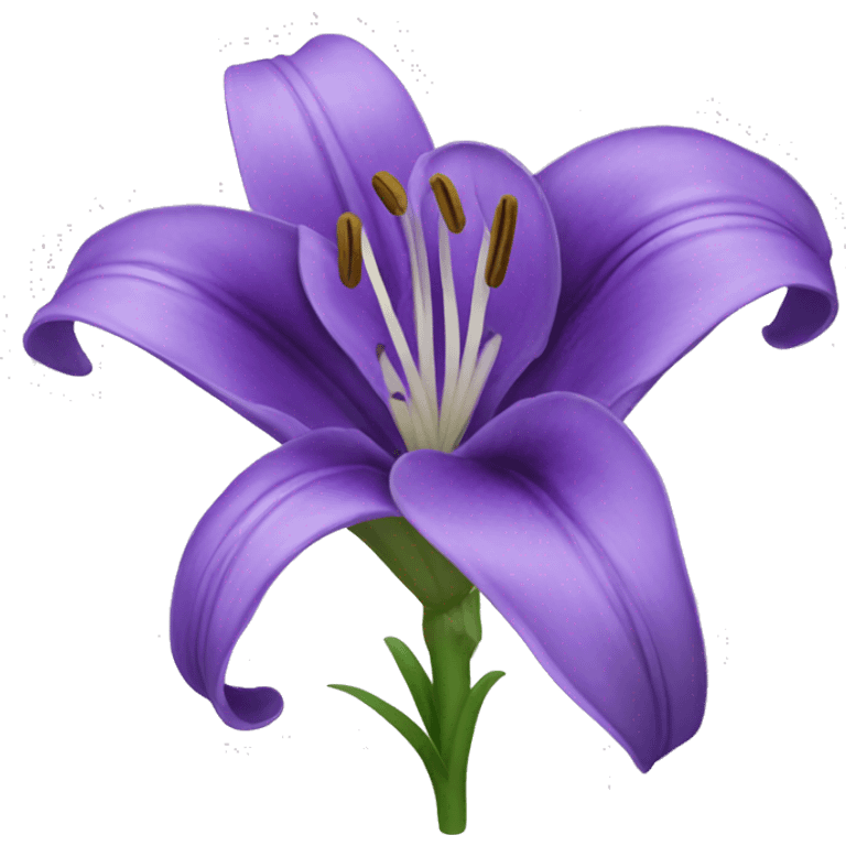 Purple lily flower  emoji