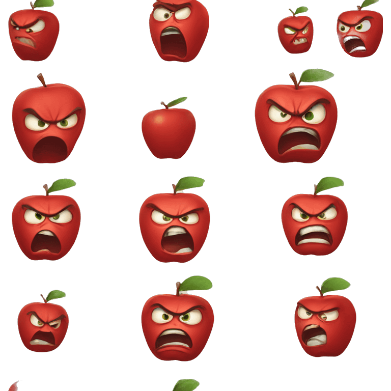 Angry red apple emoji