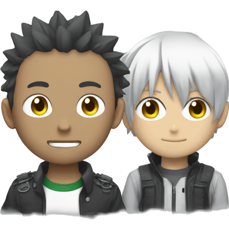 Denji and Powerfrom Chainsaw man emoji