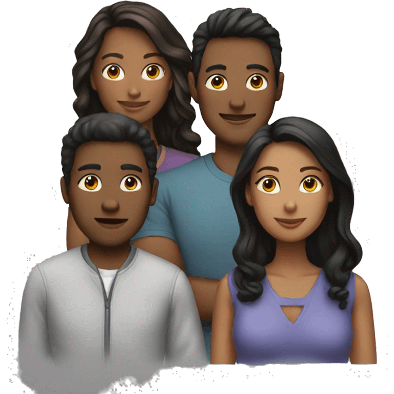 a group of four people  emoji