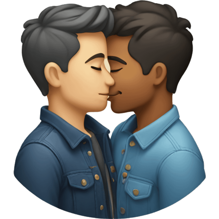 Gay people kissing emoji