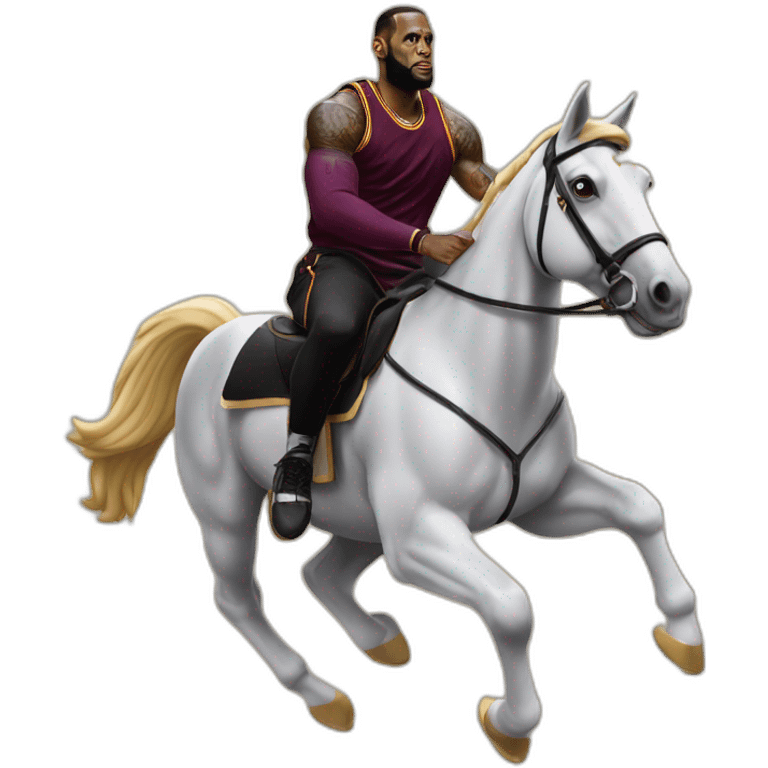 Lebron james sur un cheval emoji