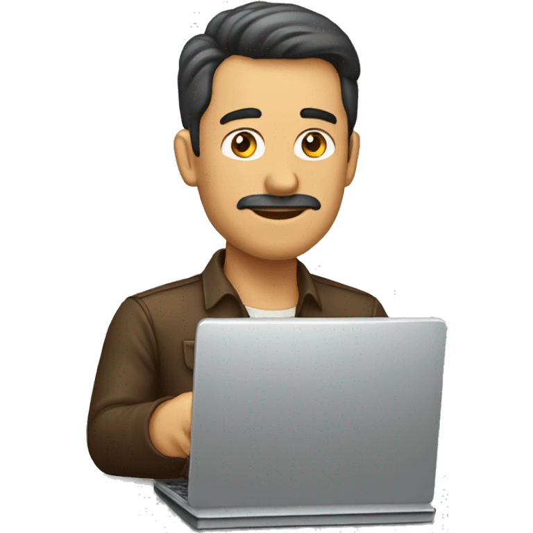 hombre en una pc emoji