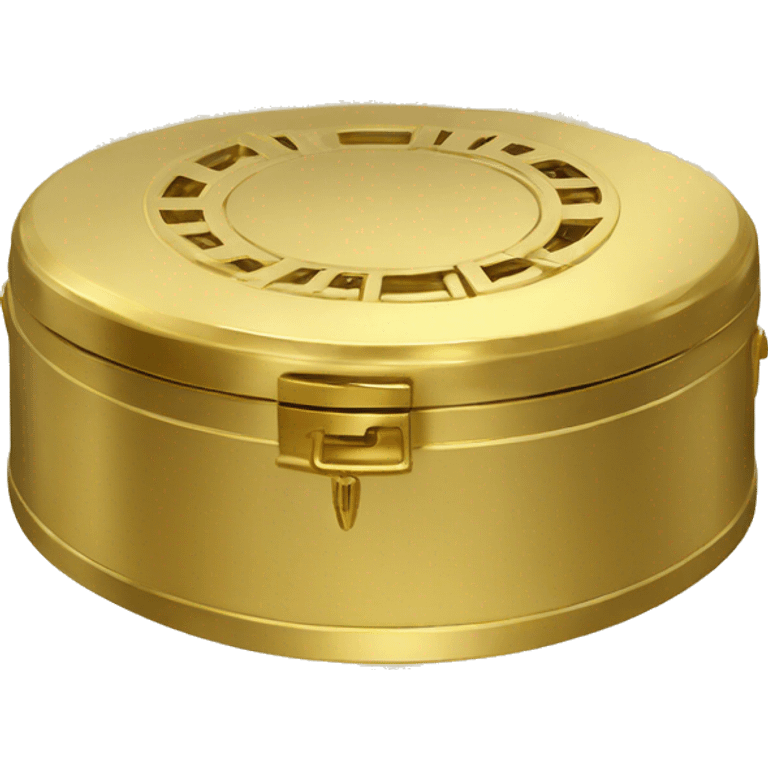  Round gold music box closed emoji