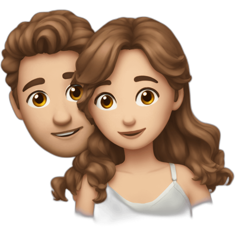 Brown hair 2023 Arthur and laura cuddle emoji