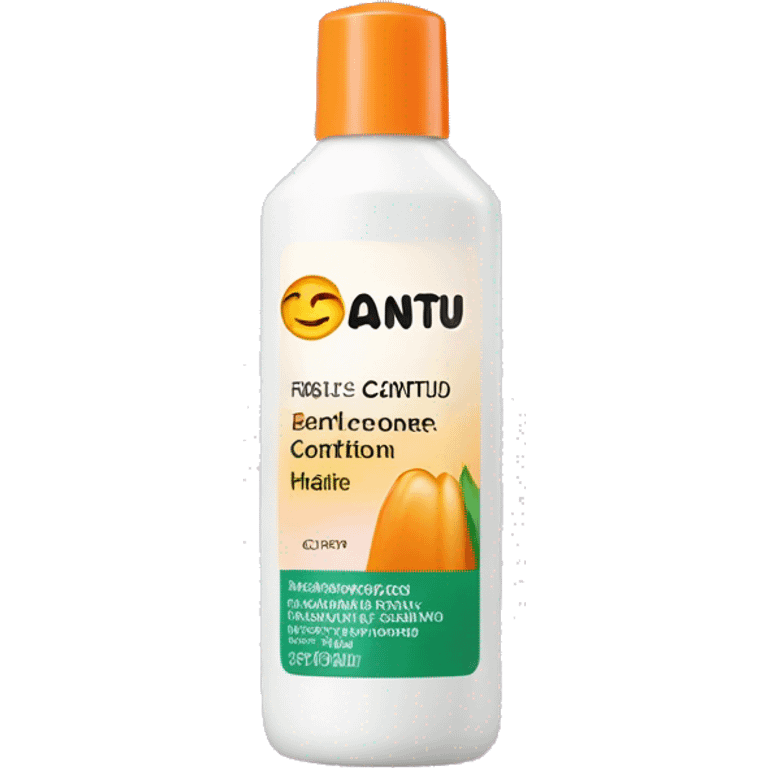 narrow bottle of hair conditioner with a label that says cantu emoji