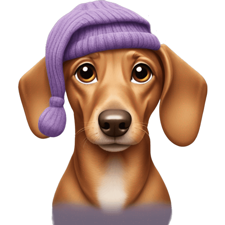 Dachshund mit mütze emoji