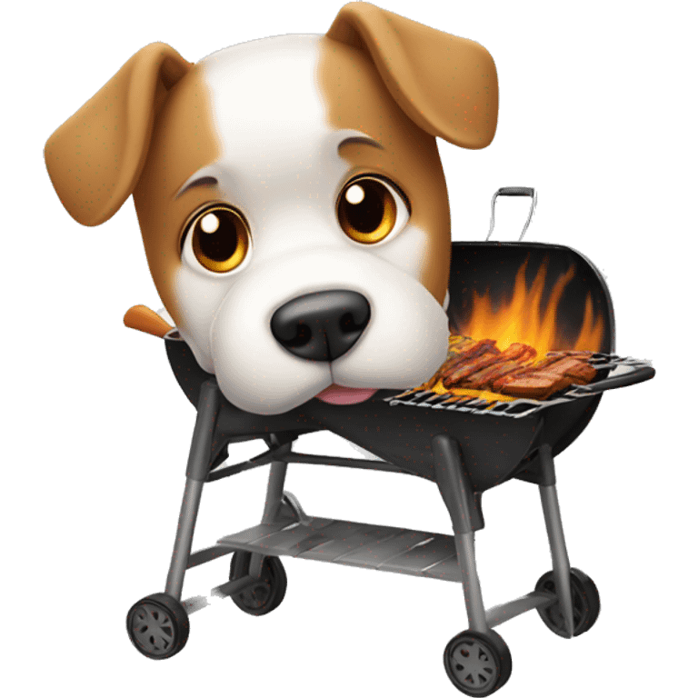 dog on a bbq emoji