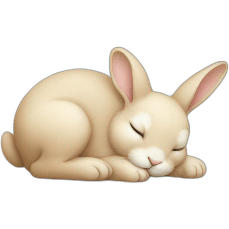 baby rabbit sleeping emoji