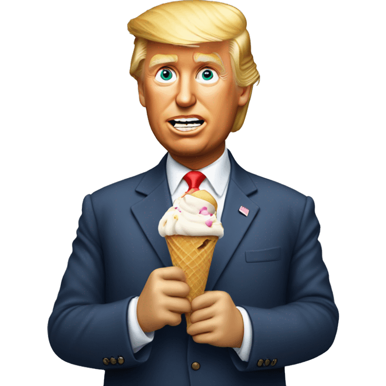 donald trump with ice cream emoji