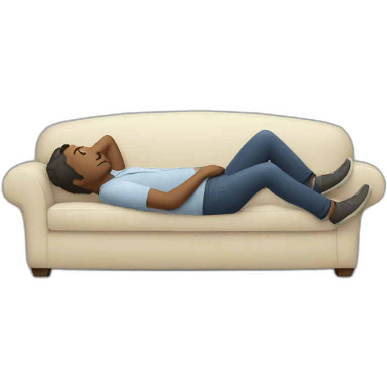 man laying on a couch emoji