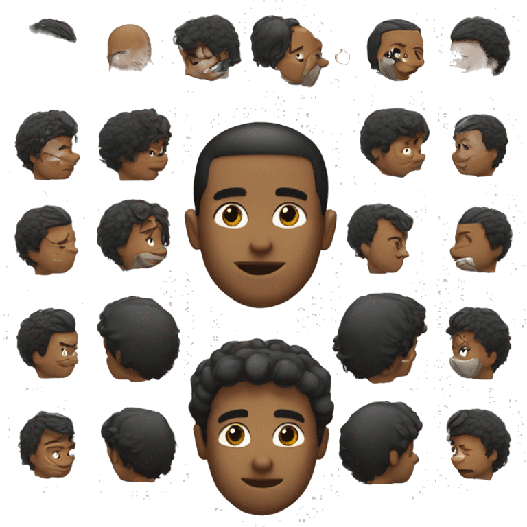 Chico con cabello negro que lanza un beso emoji