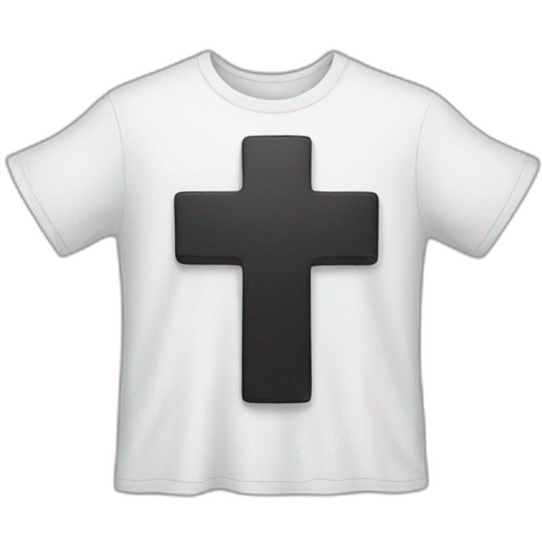 T shirt with cross on it emoji