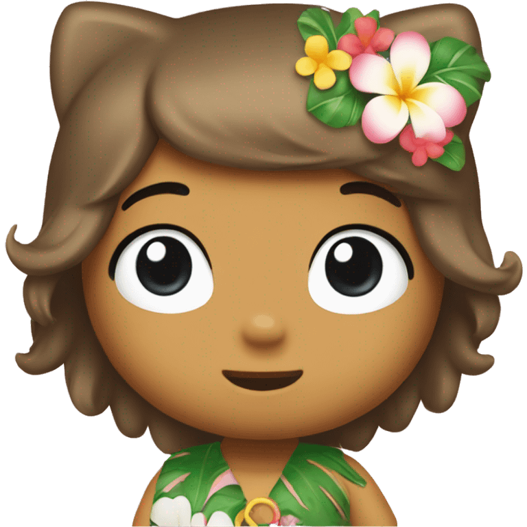 Tan Hawaii hello kitty Sanrio emoji