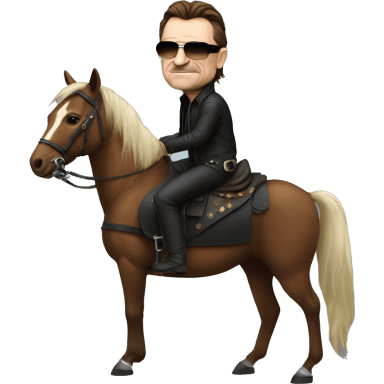 Bono on horse emoji